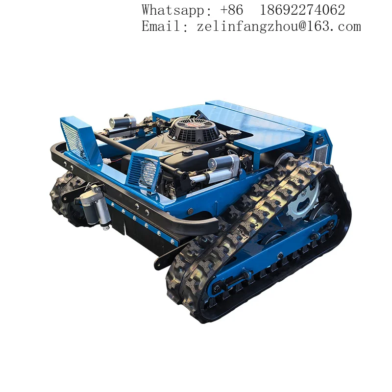 High Power Remote Control Track Mower for Tall Grass Hillside Farmland Durable Crawler Brush Cutter Heavy Duty Pro Kit