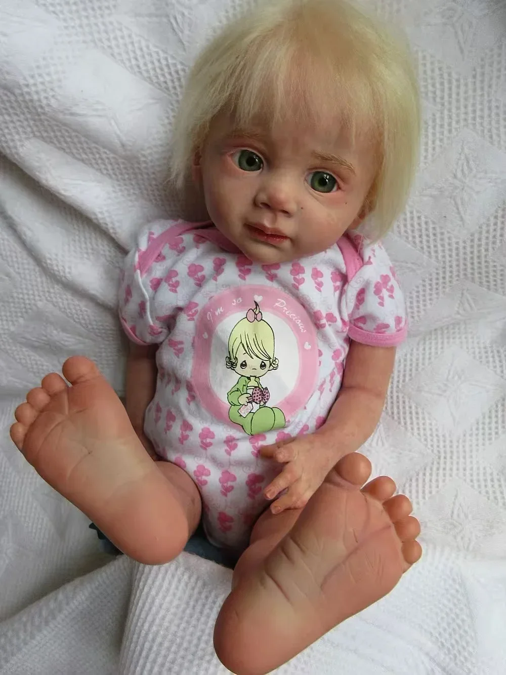 DLS مخصص محدود العرض 25 بوصة تولد من جديد الطفل فريتزي مع الشعر الجذور يدويا الانتهاء بالفعل مع فستان مختلف