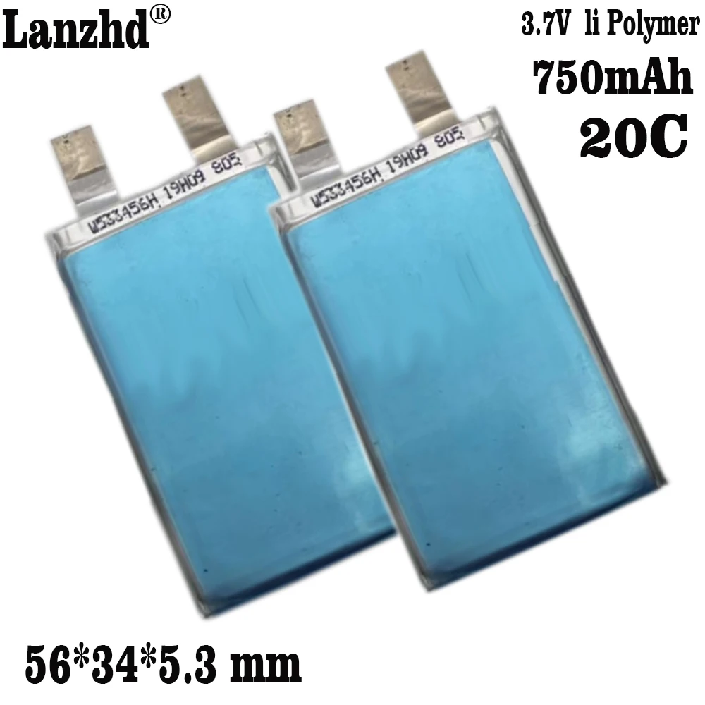 1-10ชิ้นใหม่3.7V 750mAh 533456ทดแทน DIY 14S BAX501 51.8V เซลล์แบตเตอรี่บินสำหรับ DJI T10 Agra T10แบตเตอรี่โดรนอาร์ซี
