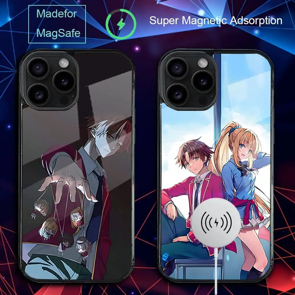 

K-Kiyotaka Anime Ayanokoji Phone Case For iPhone 17,16,15,14,13,12,11,Pro,Max,Plus,Mini,SE4,E Magnetic Magsafe Wireless Charging