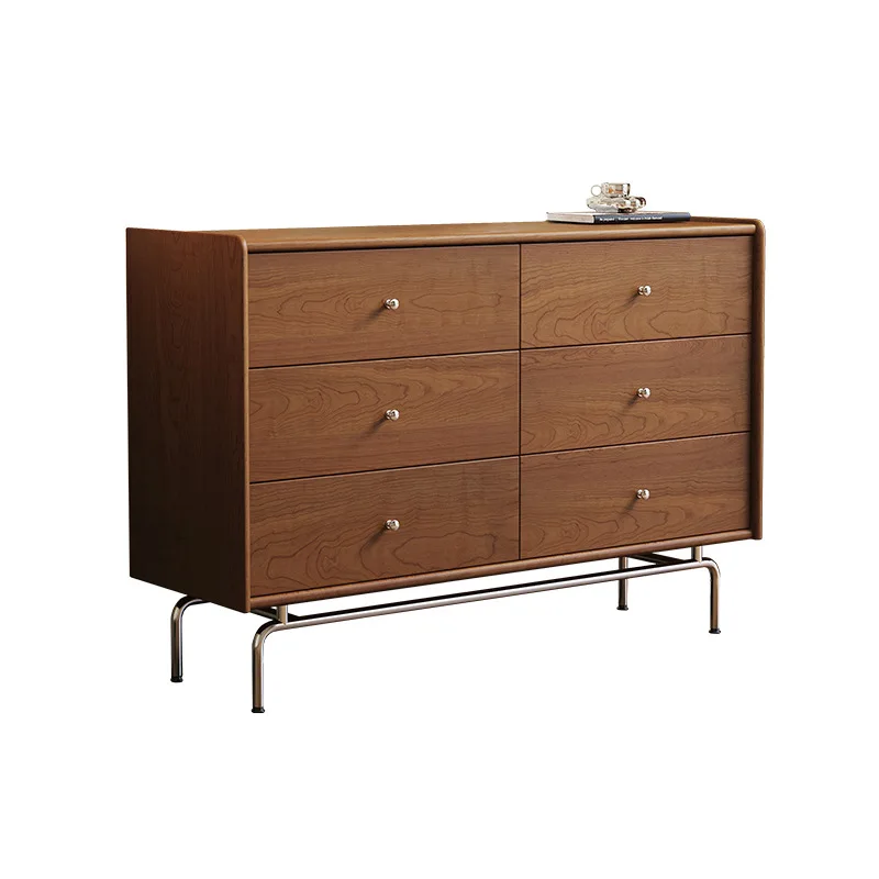 

six-chest cabinet, household bedroom, bedside storage cabinet, French living room, foot cabinet against the wall