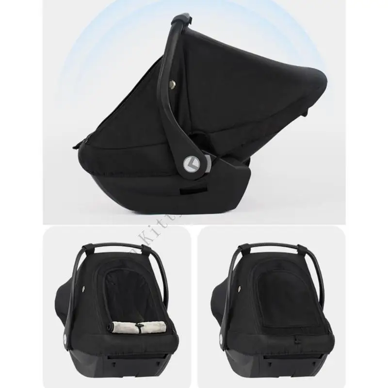 Windproof Warm Baby Safety Car Seat Sunshade Cover Breathable Travel Outdoor Baby Bassinet Protective Cover with Mosquito Net