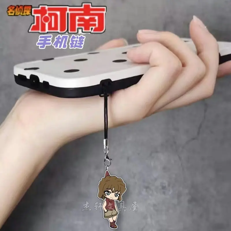 Detective Conan Animation Cartoon Haibara Ai Mori Lan Phantom Thief Kid Amuro Toru Conan Mobile Phone Chain Lanyard Wholesale