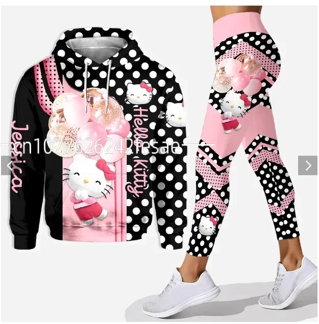 Customize Minnie 3D Hoodie Women\'s Hoodie Set Mickey Yoga Pants Sweatpants Women\'s Disney Yoga Hoodie Leggings Fashion Tracksuit