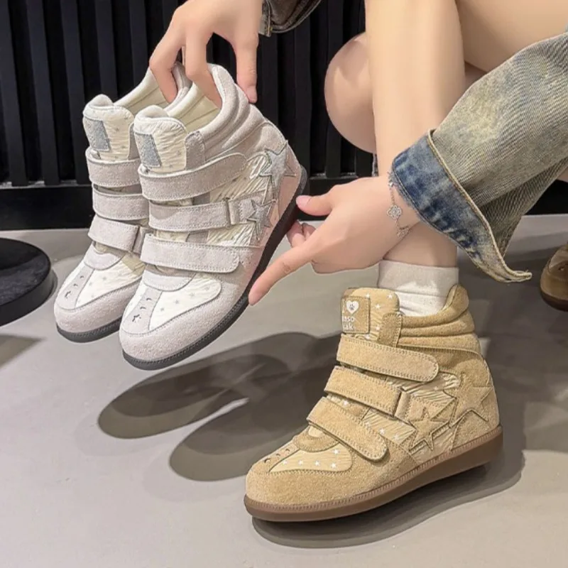 Women Ankle Boots 2026 New High Platform Sneakers Fashion Wedge Heels Snow Boots Designer Shoes Outdoor Trend Boots for Women
