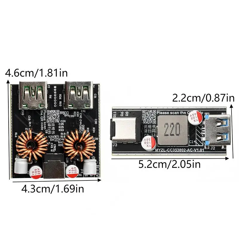 وحدة شاحن اللوحة الأم PD100W/PD140W عالية السرعة، أداة DIY لسطح المكتب ذات البروتوكول الكامل