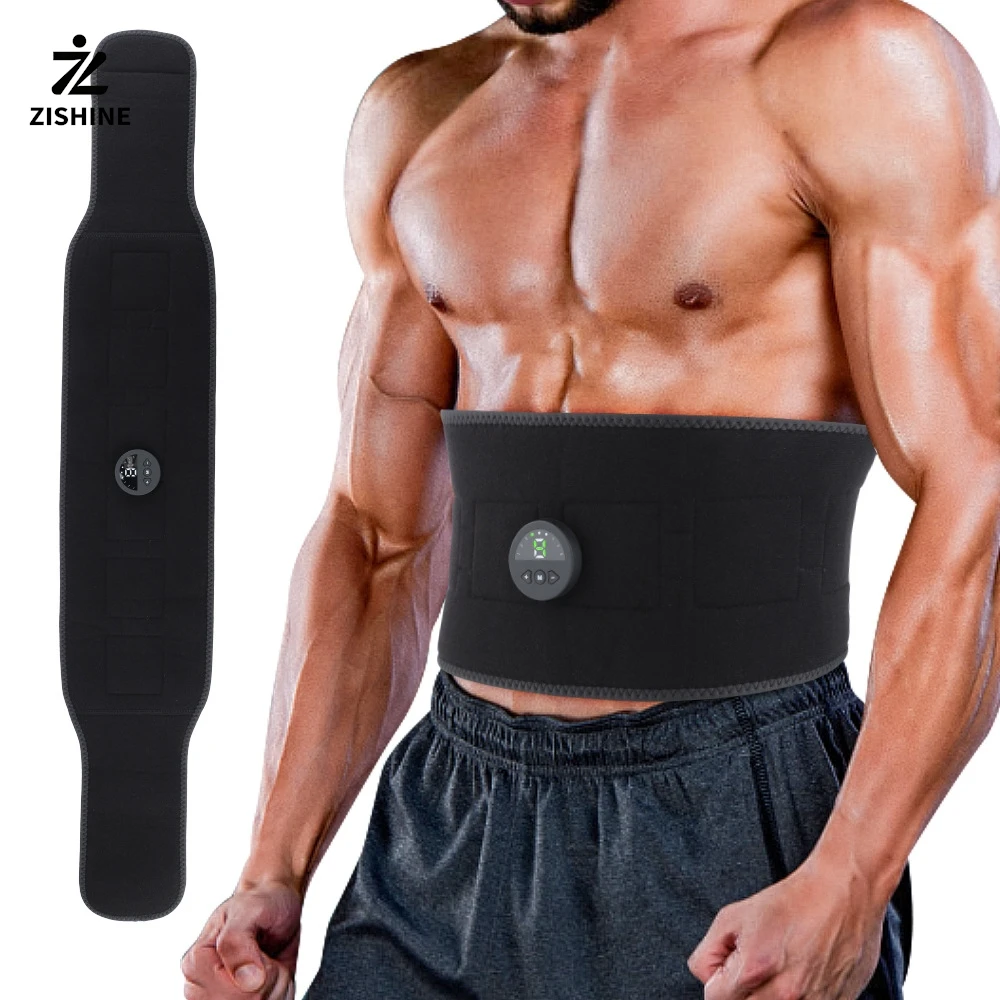 

EMS Muscle Stimulator Abs Trainer Abdominal Muscle Toner Electronic Toning Belts Home Gym Fitness Workout Device USB Recharge