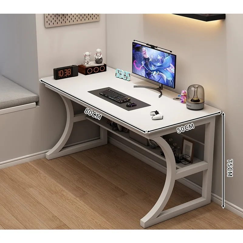 Gaming table Household desktop computer table with shelves Office table and chair Simple desk Bedroom learning writing table image 3