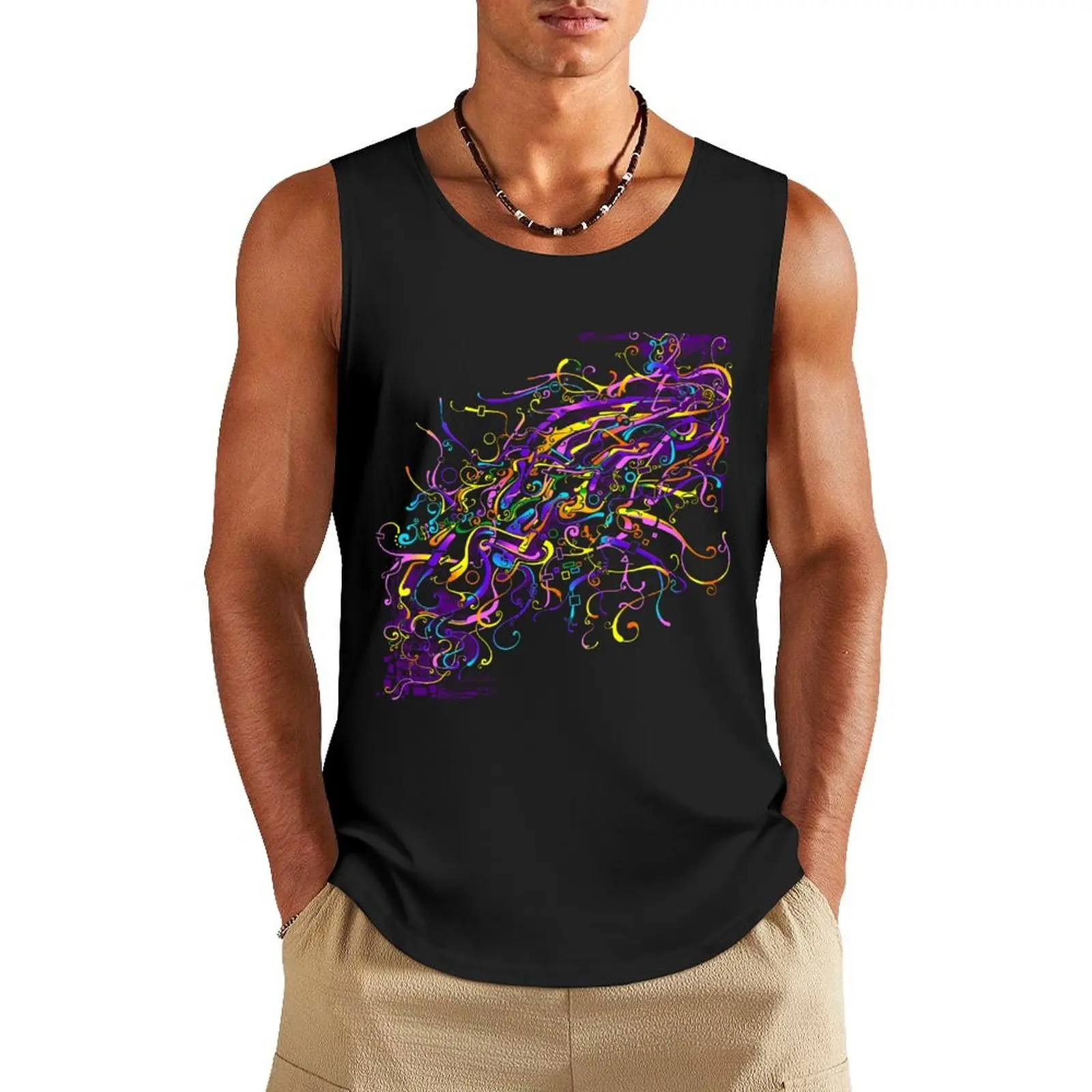 

Splash Glass Rattlesnake - Remastered Digital Painting Tank Top bodybuilding gym men gym shirt men Men's cotton t-shirt