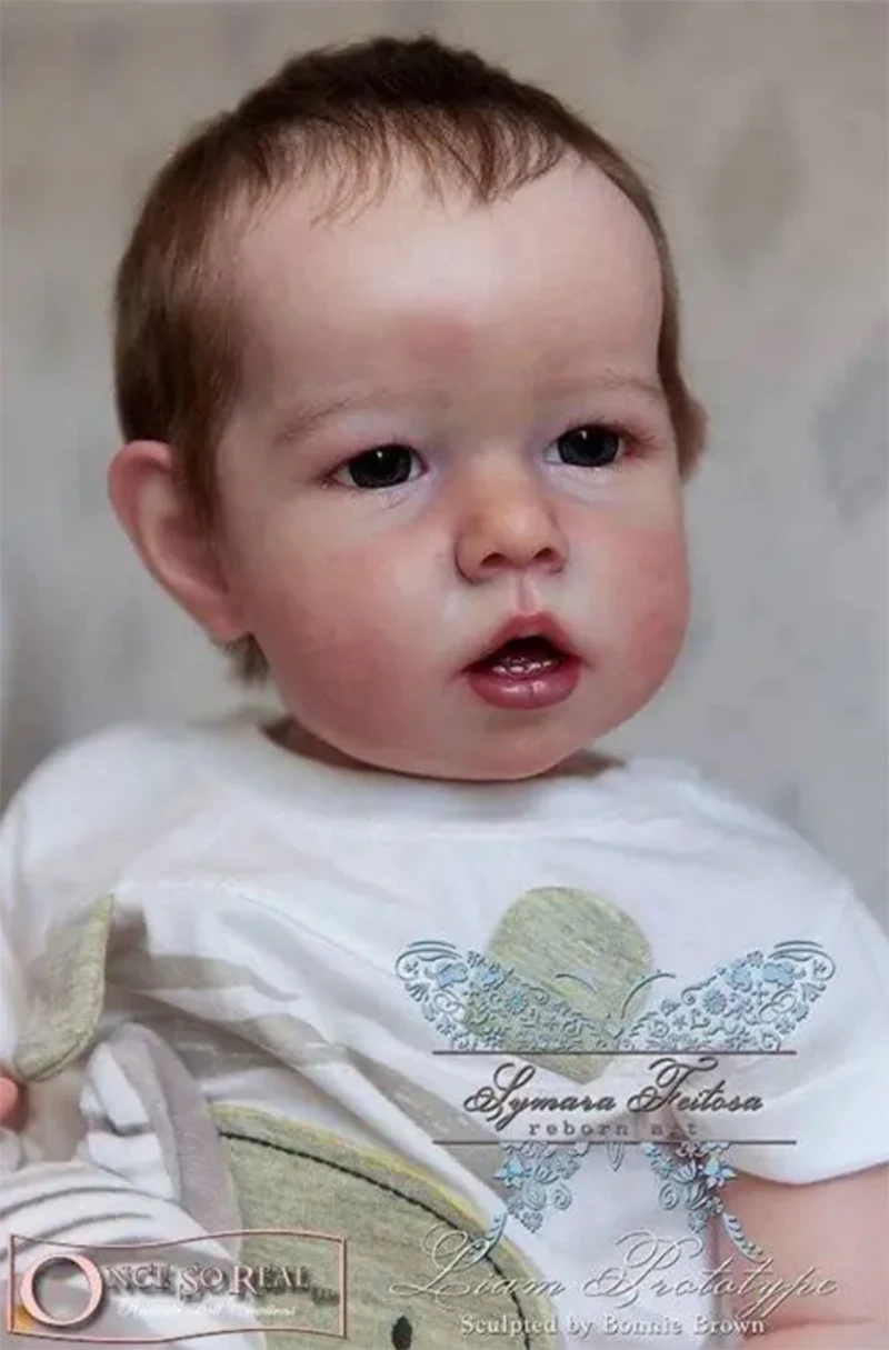 20Inch Reborn Doll Kit Liam,Already Painted Unfinished DIY Reborn Baby Doll Parts,Realistic Doll Making Supply for Reborn Artist