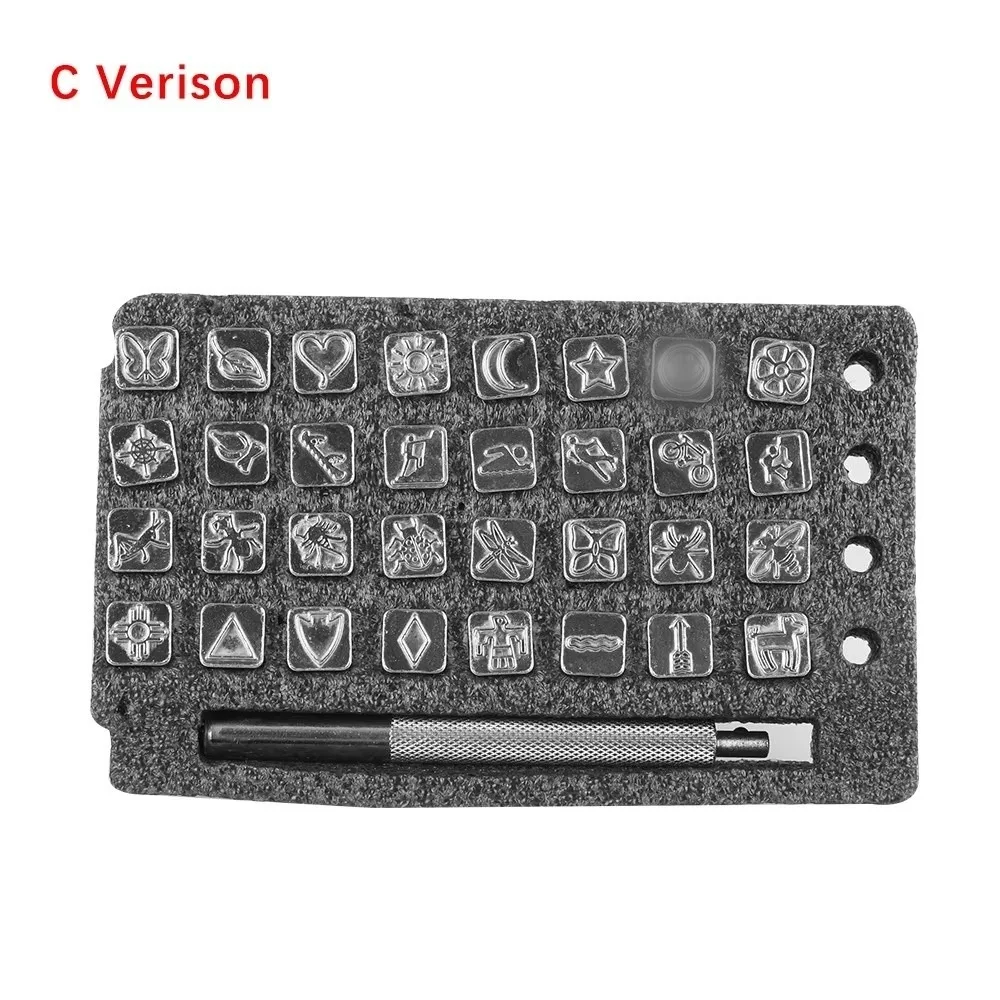 

DIY Alphabet Stamping Kit 26 Capital Letter 10 Number Stamp Punch Set Leather Crafting Handmade Crafts Leather Stamping Tool