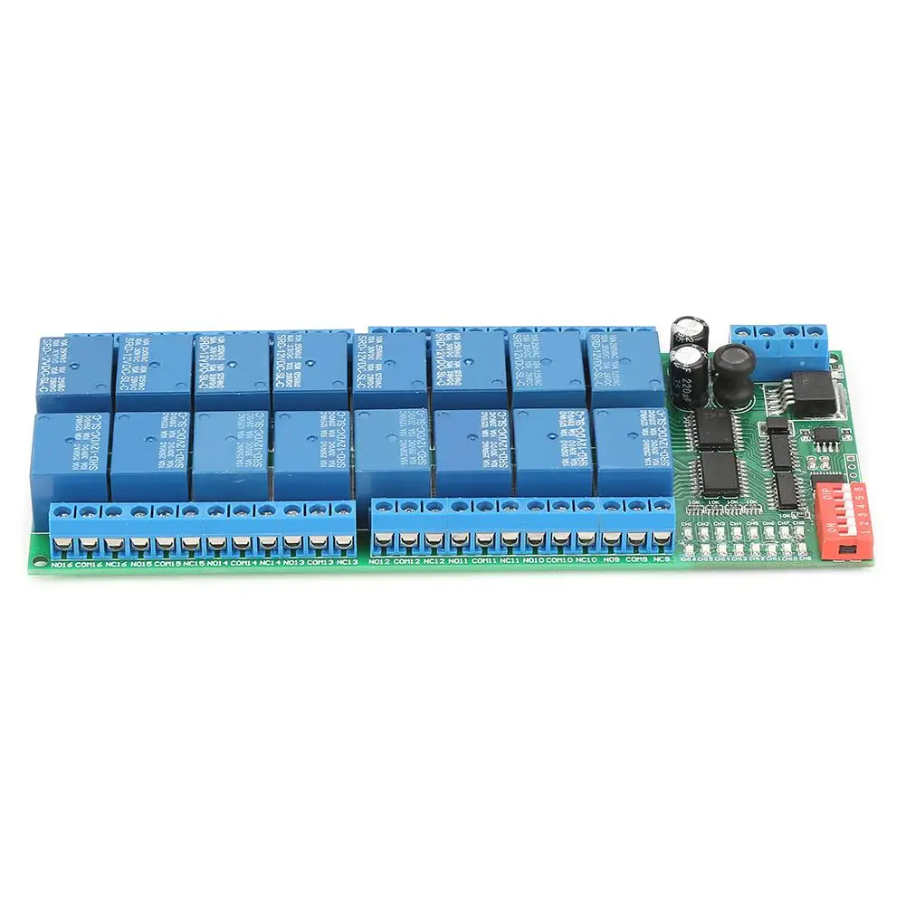 

12V 16-Channel RS485 Relay Module PLC Controller Switch - High Quality Serial Port Board RTU Relay 485 relais