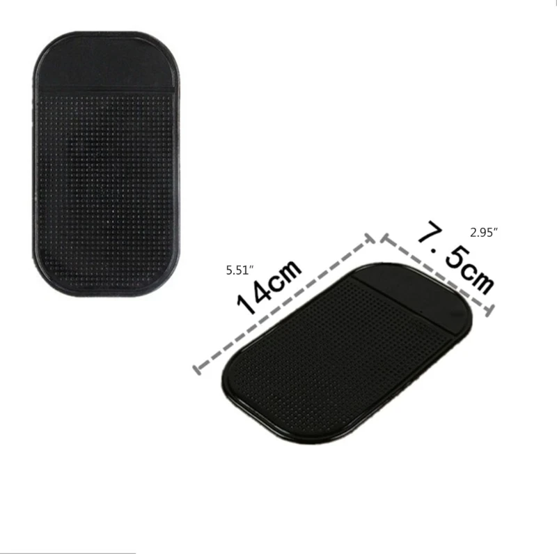 Black Car Grip Mat Holder Anti Slip Silicone Sticky Pad