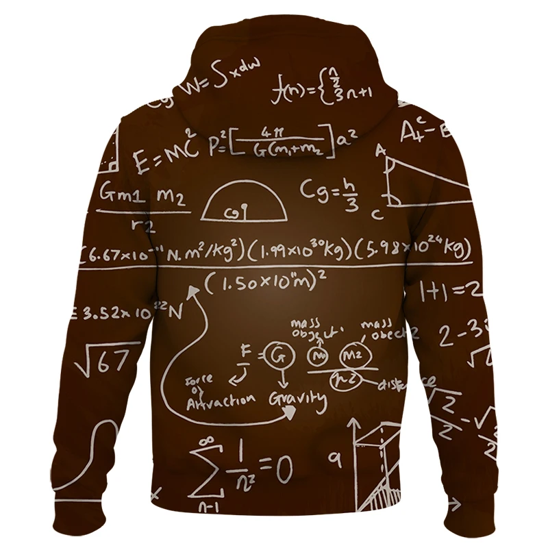 Novelty mathematical formula Hoodie Men's Clothing Hoodie Funny Sweatshirt 3d Print Sportswear Unisex Clothing Autumn Winter