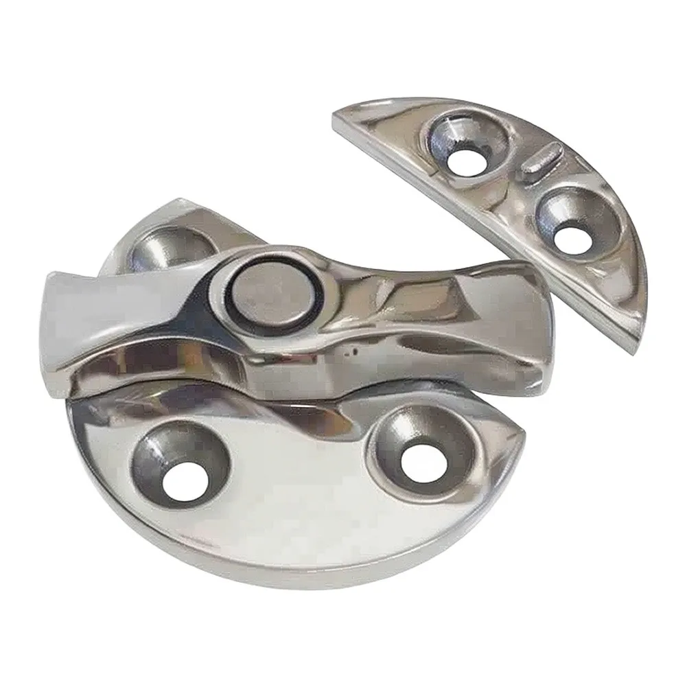 Stainless Steel 45mm Diameter Folding Hinge For Marine Use 180 Degree Rotation Twist Catch B Hole 4mm C Hole 3.5mm