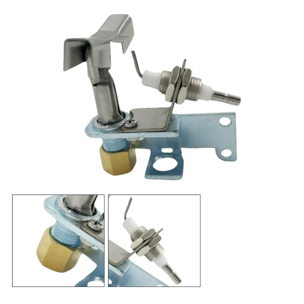 Gas Fryer For Pilot Burner Ignition Head Bracket With Needle For LPG Natural Gas Stove Long Flame Metal Kitchen Heating Part