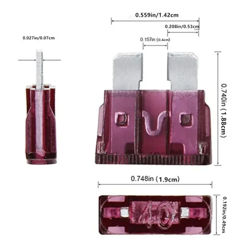 50-100 قطعة مجموعة متنوعة من فيوز السيارة الملف الشخصي متوسط الحجم نوع الشفرة فيوز السيارات سيارة شاحنة 2-35A فيوز مع مشبك صندوق 10 مواصفات