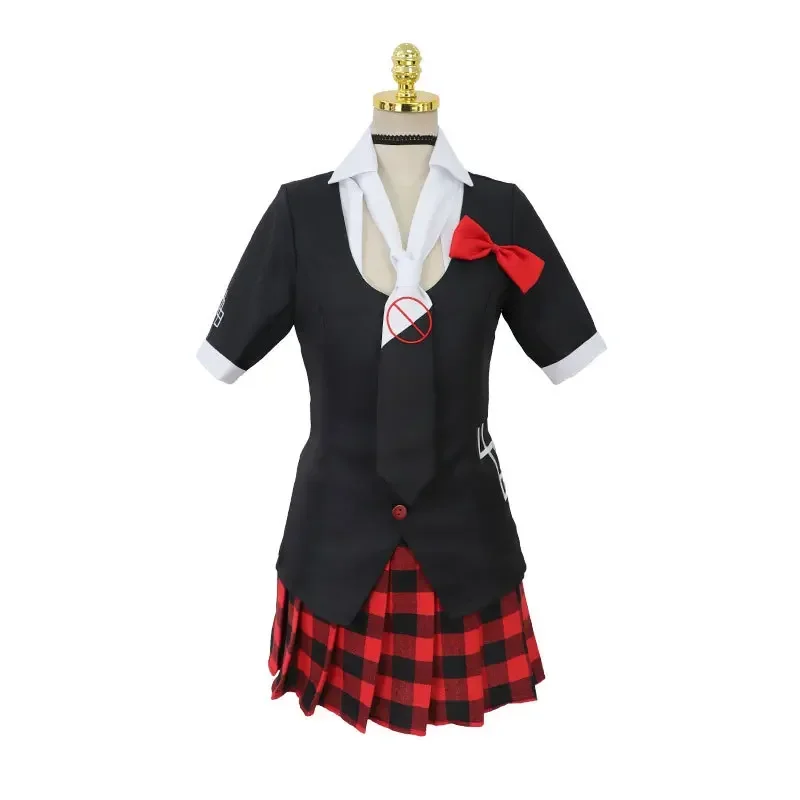 Women Girls Enoshima Junko School Unoform Cosplay Anime Dangan Ronpa Danganronpa Haloween Party Performance Costume