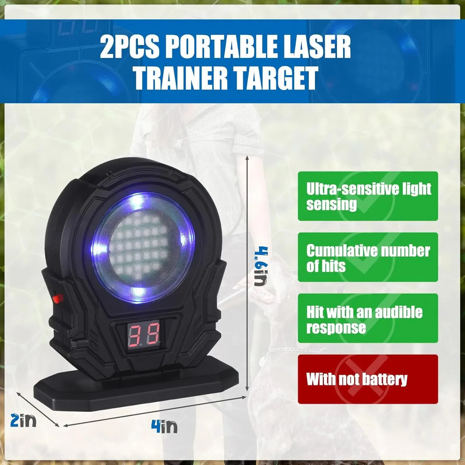 Infrared Induction Electronic Scoring Laser Target Color Sensitive Shooting Practice with Sound Effects Training Toy Equipment