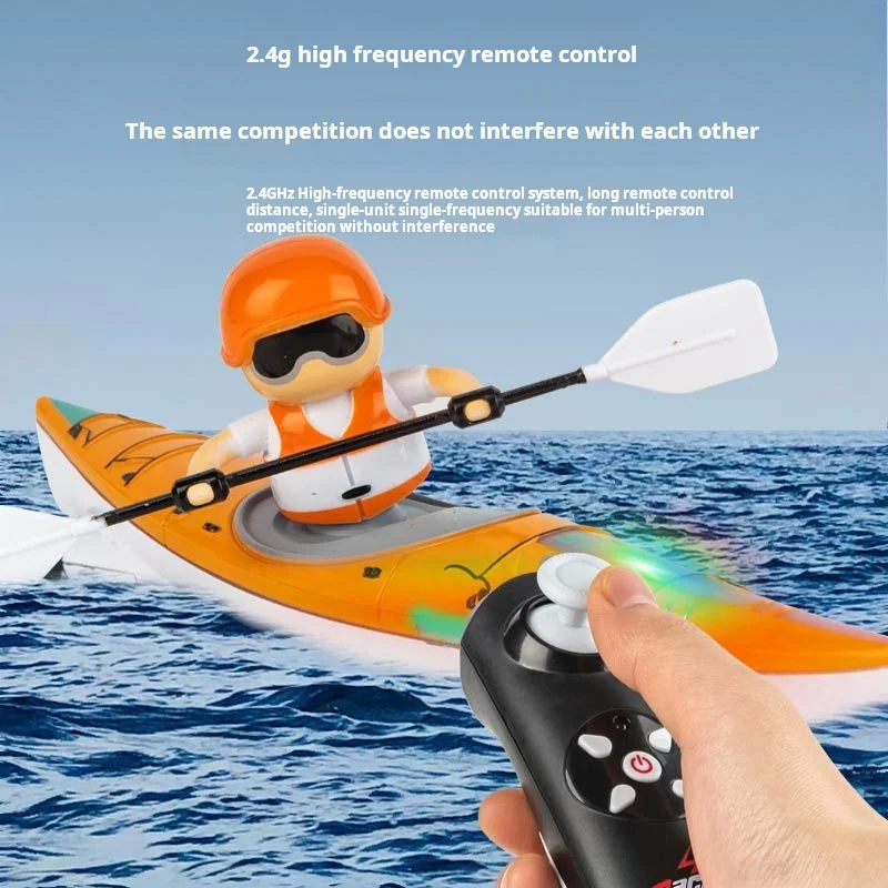 Remote control boat, new type of remote control paddle kayak, competitive waterproof rowing boat, dual-mode driving balance chil