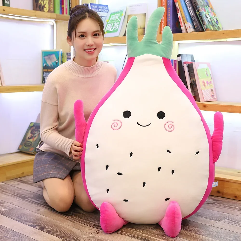 Duży rozmiar 110cm Kawaii Dragon Fruit pitaya Wypchana pluszowa zabawka Lalka Miękki uroczy samochód / sof / łóżko Poduszka do spania Dzieci dziewczynka Prezent