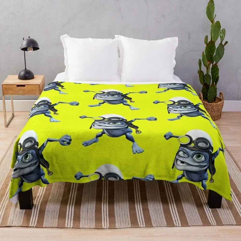 

crazy frog Throw Blanket Cozy Throw Blanket Birthday Gift for Him Her