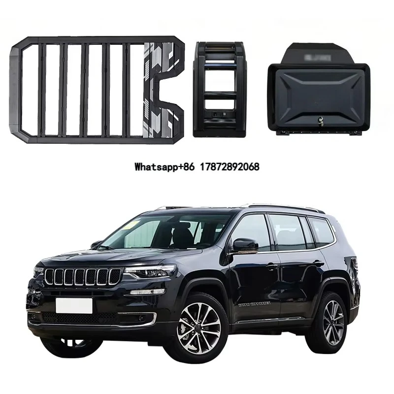 

Aluminum Alloy Car Roof Cargo Luggage Rack Baskets Side Ladder Side Box for Grand Commander 2018-2021 2022+