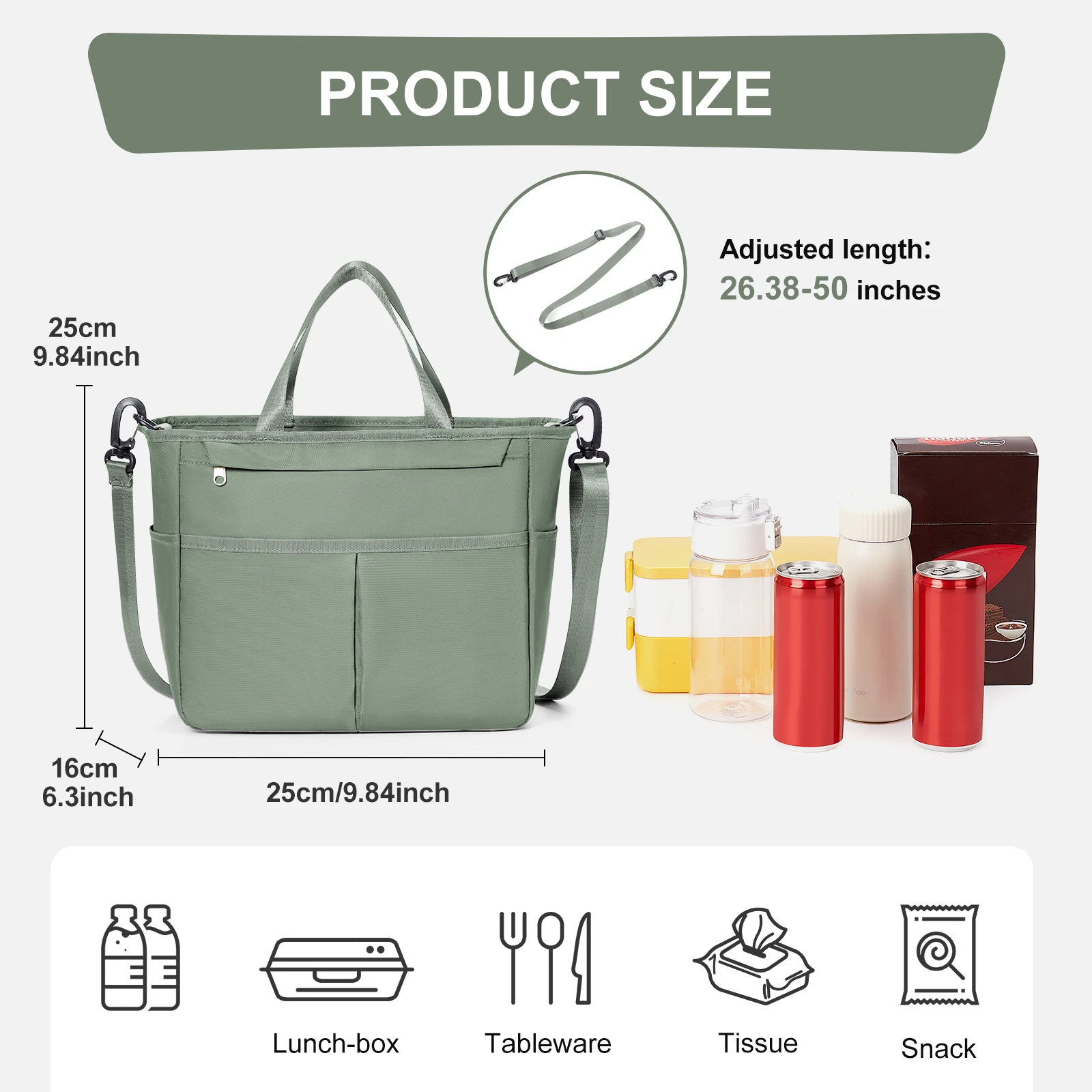 Food Basket, Insulated Lunch Bag, Isothermal & Waterproof Mini Lunch Bag, Isothermal Portable Food Bag, Picnic Lunch Bag, Office