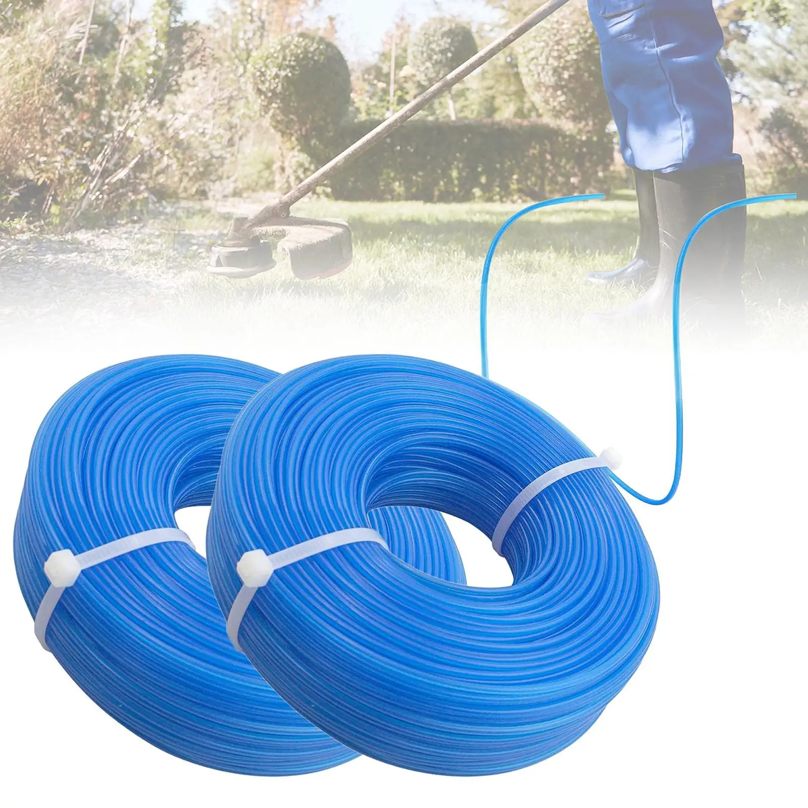 

Grass Trimmer Line Professional 1.6mm Accessory 2 Rolls for Yard Lawn Garden
