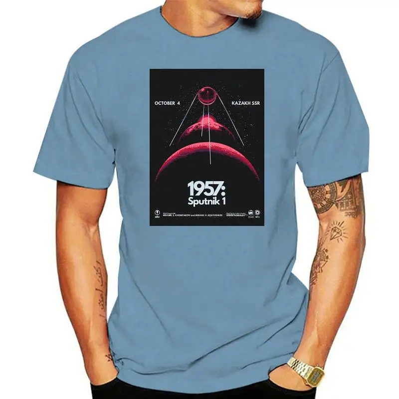 Soviet Sputnik Artificial Satellite Space T Shirts Father Tee Shirts 2022 Newest 100% Cotton Fabric Men Top T-shirts Customized