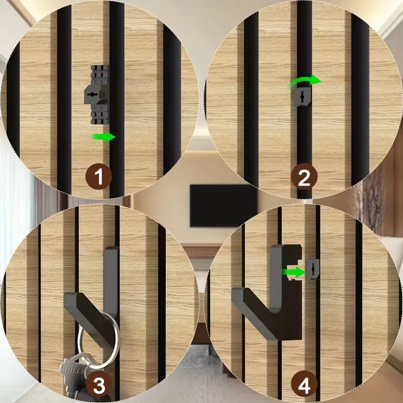 2-piece sound-absorbing board clothing hooks - drill-free hooks and storage hooks for sound insulation in home studios