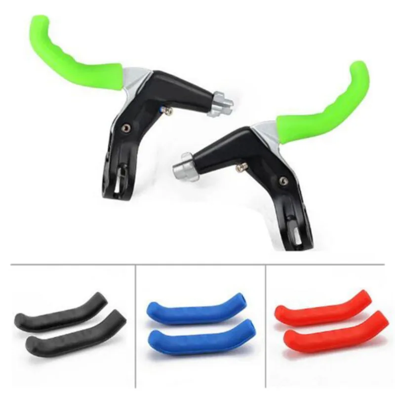 1 Pair Silicone Bicycle Lever Grips Protectors Anti-Skid Bike Brake Lever Handle Sleeve MTB Bike Cycling Silicone Brake Cover