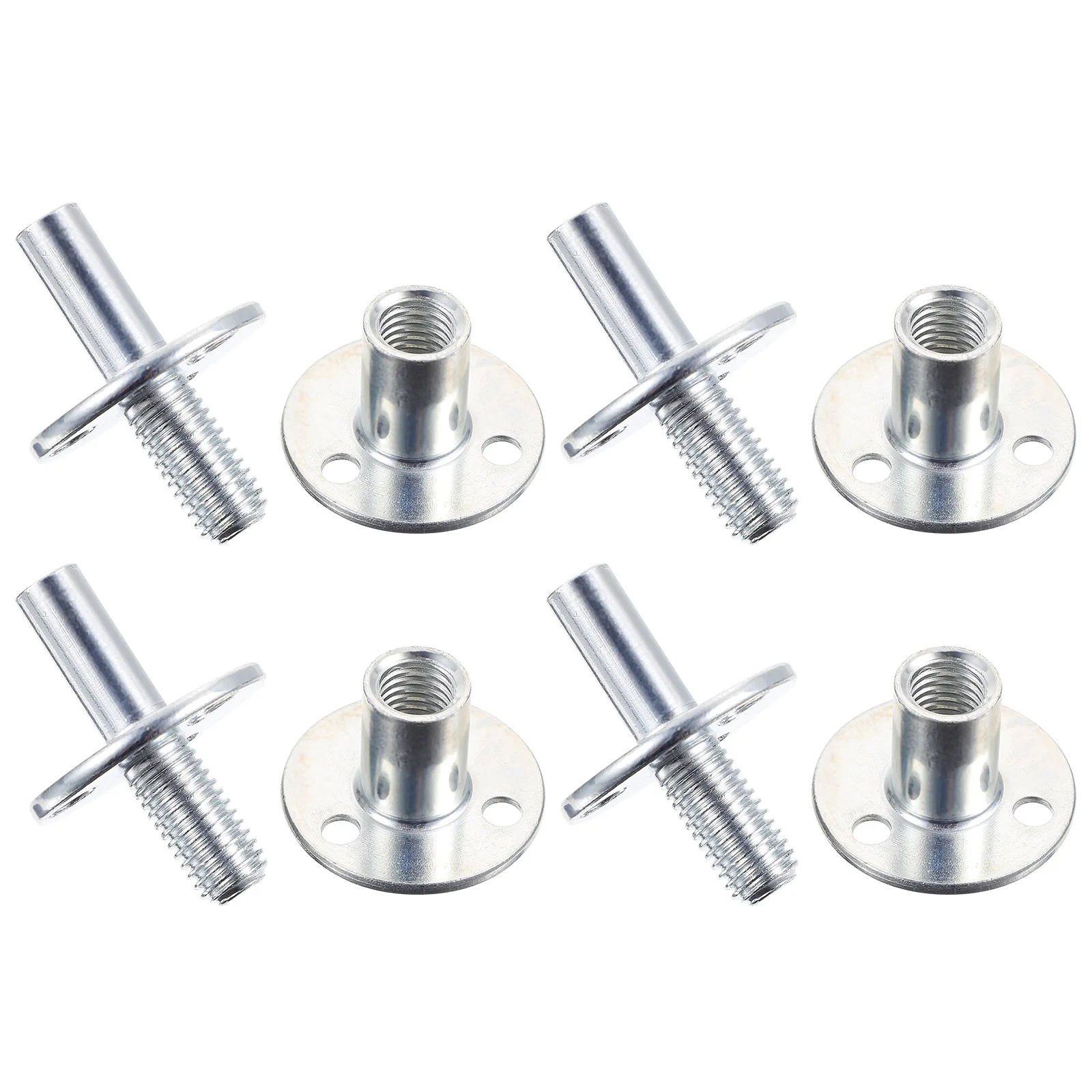 

4Pcs Round Base Screw Nuts Iron Bed Column Connecting Furniture Fixing Durable Stable Screw Nut