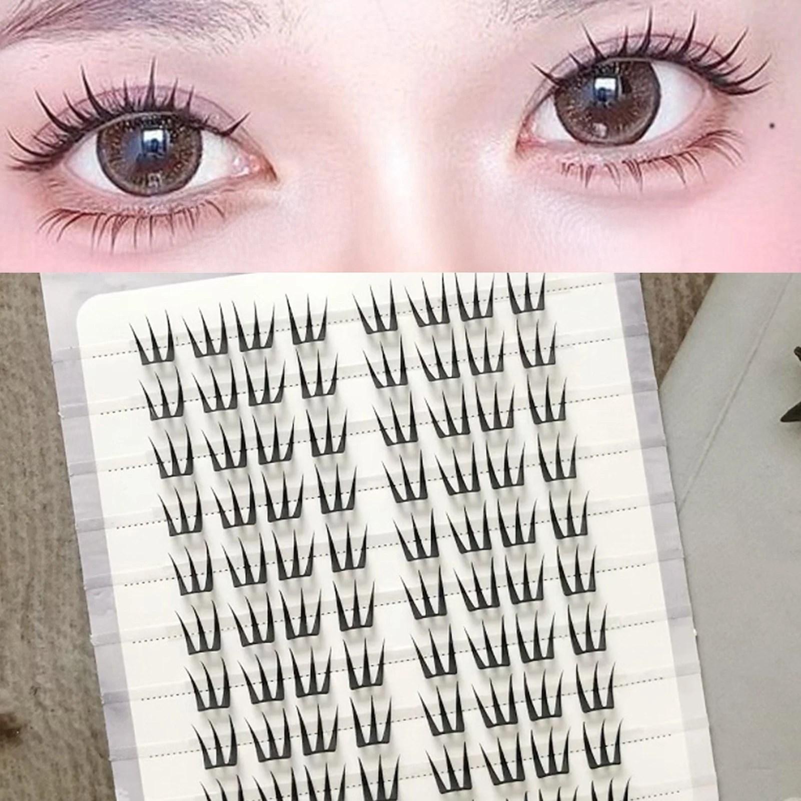 Thin Korean Style Sunflower False Eyelashes 11-13mm Single Cluster Natural Look Eyelash Extension Daily Stage Girl Group Style