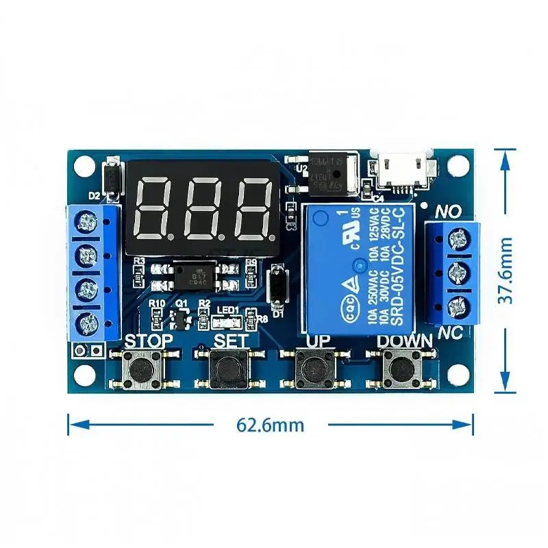 One Relay Module XY-J02 Time Delay Power Cut Off Trigger Delay Cycle Timing Circuit switch