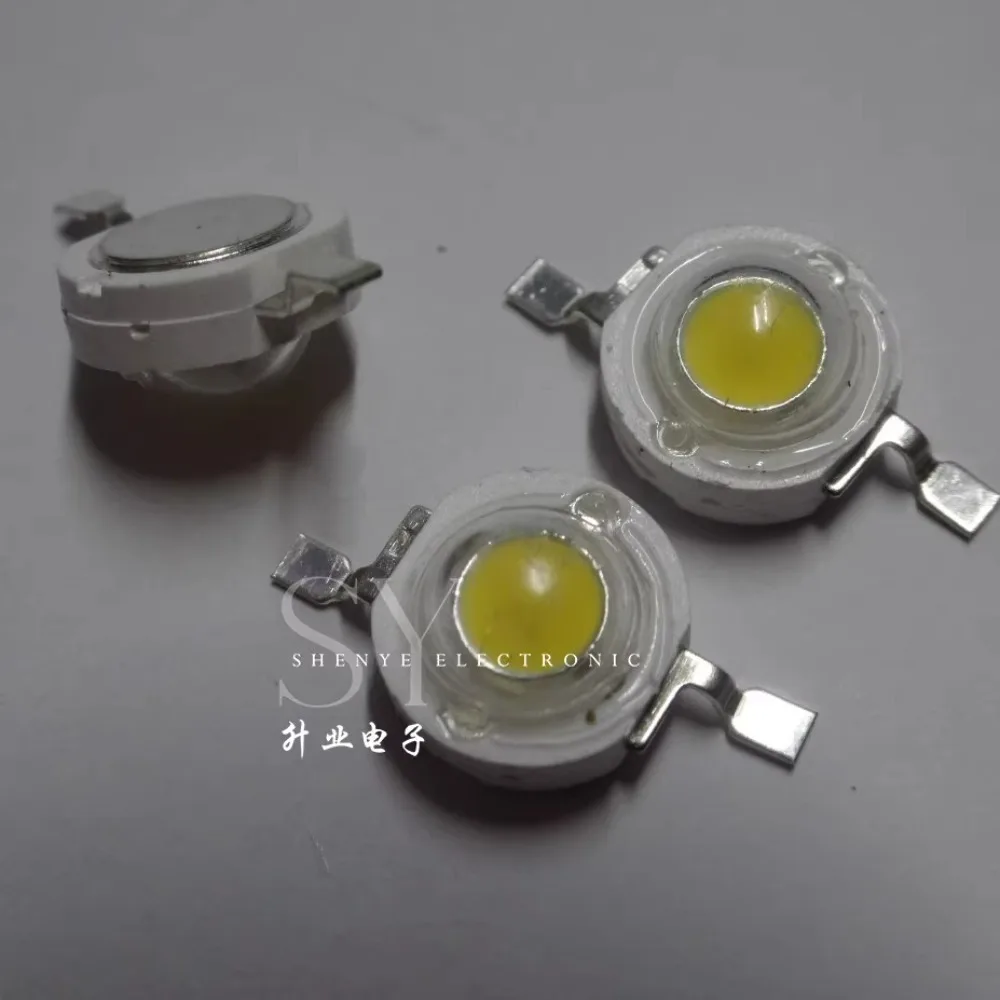 10pcs/lot 3W 3V warm white gold yellow light LED lamp beads high-brightness spotlight light source
