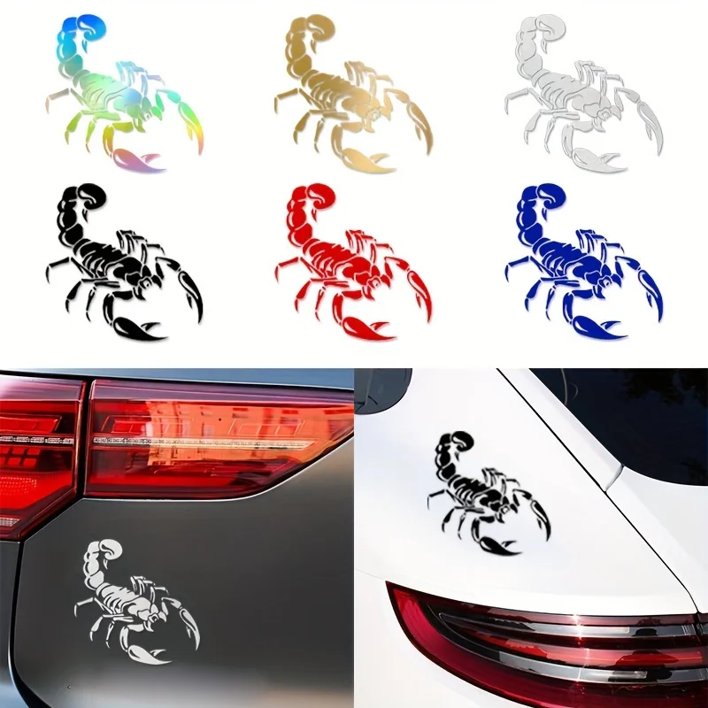Skorpion-Grafik-Aufkleber 2D Flacher Vinyl-Aufkleber Wasserdicht Motorradhelm Autotür Fenster Karosserie Kratzer-Abdeckung Dekor