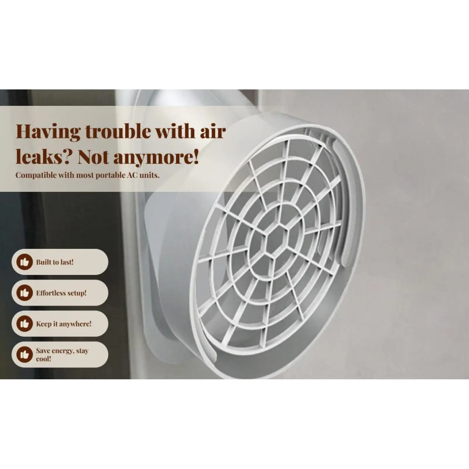 Portable Air Conditioning Exhaust Hose Coupler, Window Adapter, Round Tube Adapter, Universal Fit