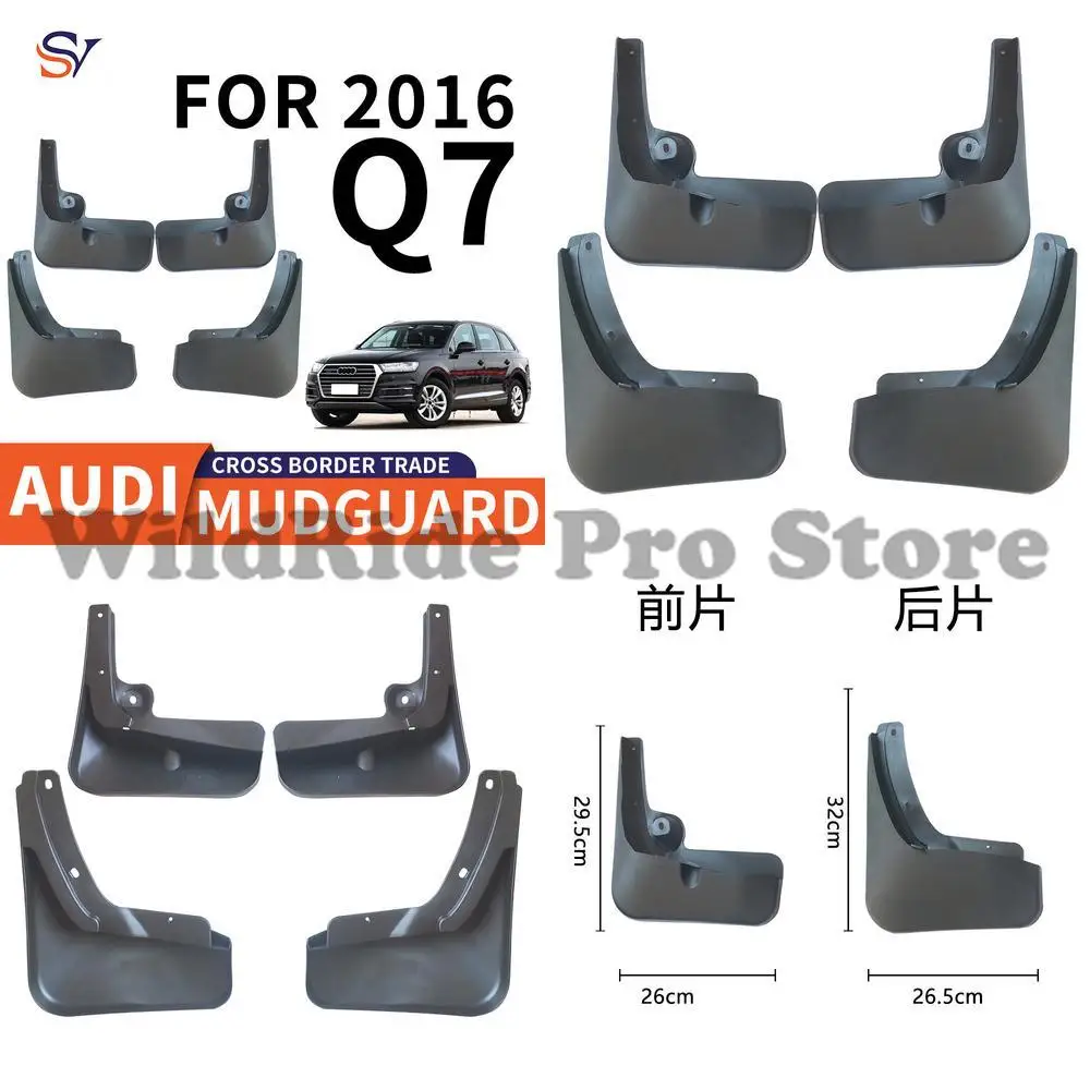 

Front & Rear Easy Installation Protection Fender Flares for 2016-2019 AUDI Q7 Car Mud Guards Drop Shipping Available