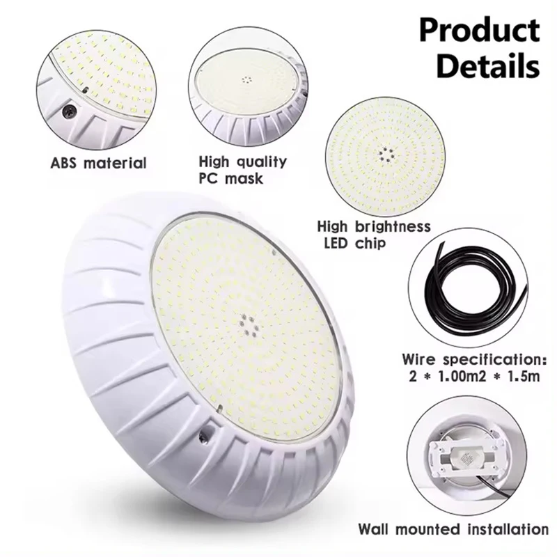 Imagem -03 - Superfície Resina-enchida Montou a Lâmpada Conduzida para a Associação Luz Subaquática Rgb Mutável 18w 25w 35w Ac12 v a