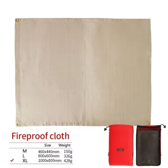 NONE Neue Outdoor Camping Feuerfeste Tuch Picknick Grill Isolierung Matte Flammhemmende Hohe Temperatur Feuer Decke Fiberglas Matte 10