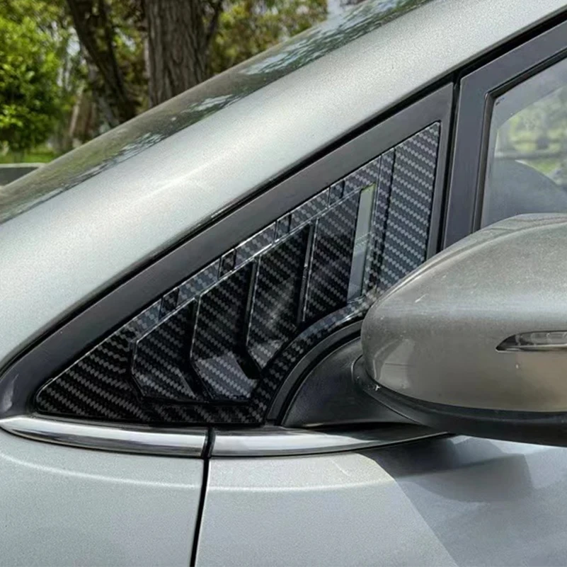 For KIA K3 Forte Cerato 2013-2018  Car Front Window Louver Shutter Cover Side Vent Trim Sticker Scoop ABS Exterior Accessories
