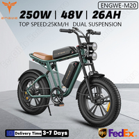 ENGWE M20 Ebike 250W Motor 48V 26AH Dual Lithium Battery 20*4.0 Inch Fat Tire Electric Bicycle Mountain Snow Adult Electric Bike