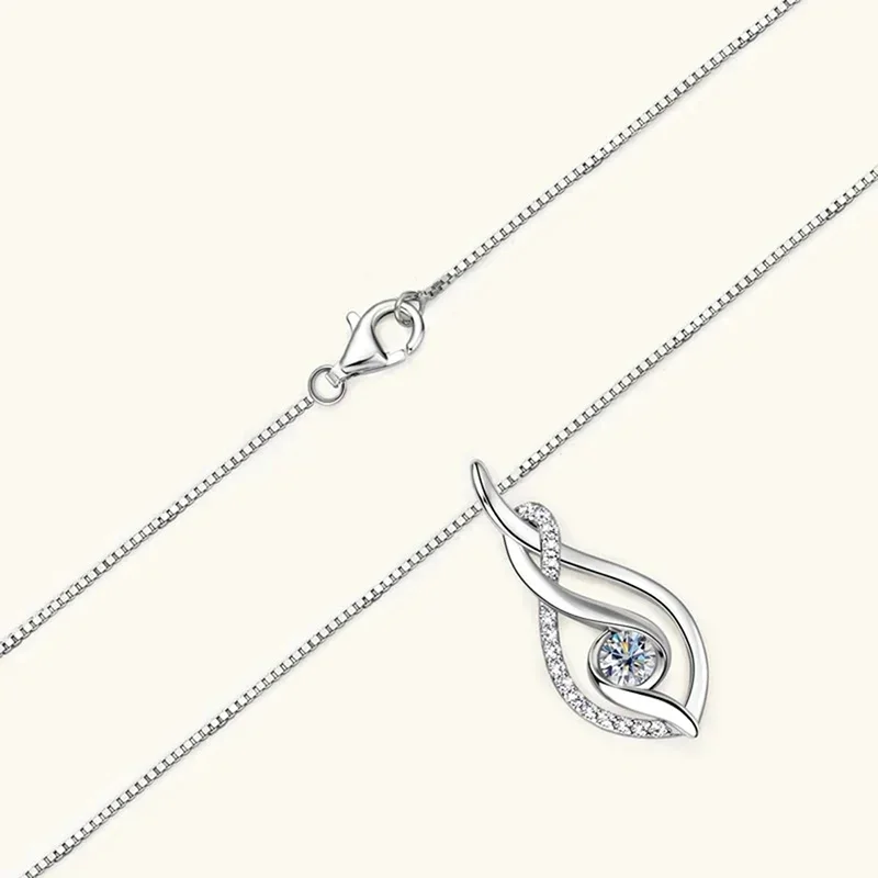 Huitan Ästhetische Braut Hochzeit Halskette Luxus Silber Farbe/Gold Farbe Zirkonia Anhänger Halskette Trendy Schmuck für Frauen