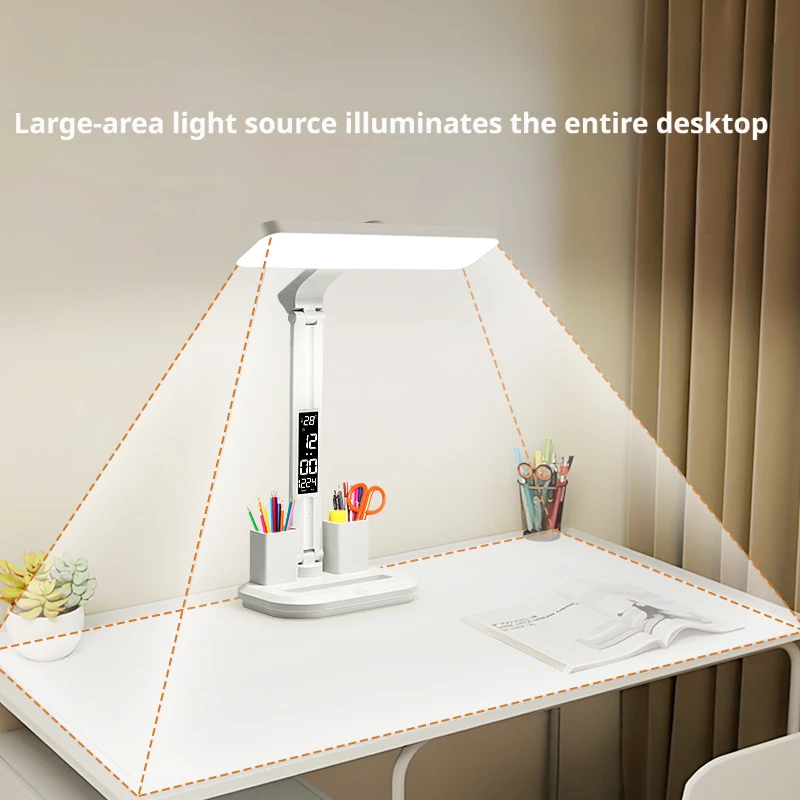 

Wide Glow Eye Protection Desk Lamp USB Powered for Home Study Bedroom Reading Work