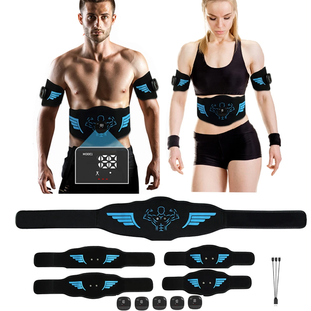 NEW ABS Stimulator Fitness Massager EMS Muscle Stimulator Toner Abdominal Training Belt Exercise Workout Equipment Machine