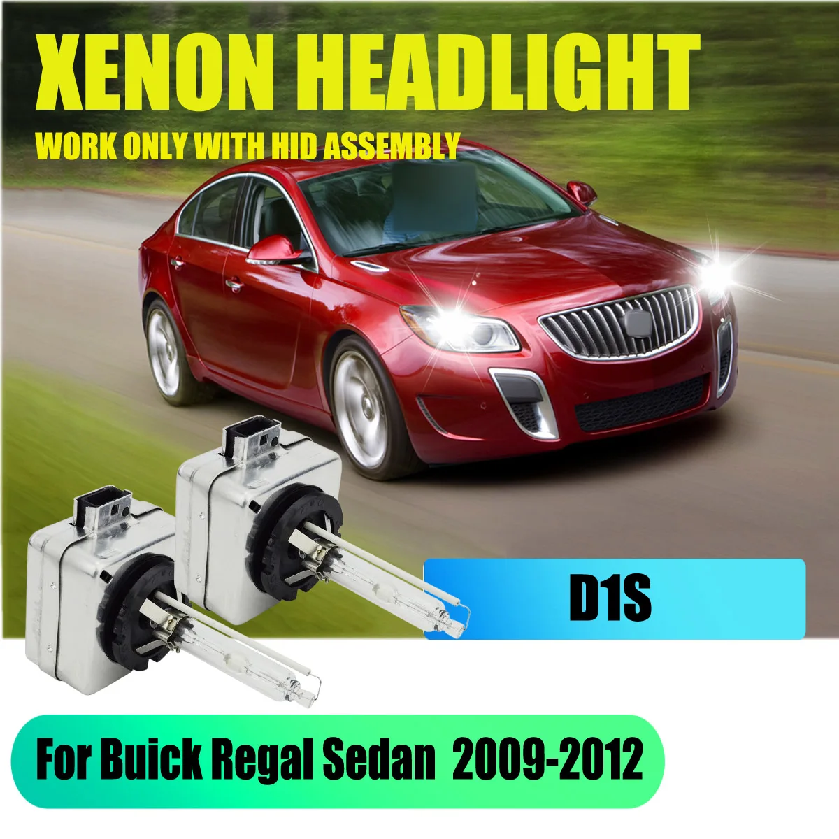 

D1S HID Headlights more clear sight in the driving making the vision more open For Buick Regal Sedan 2009 2010 2011 2012