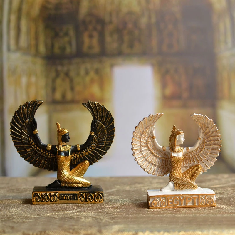 

Egyptian gift exhibition, kneeling goddess of the earth, decorative items of the museum, hotel ornaments