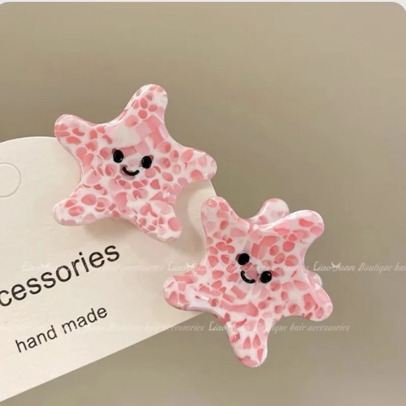 1/2pcs Funny Shark Starfish Hair clip claw for girls cute seashell hairclip women small hair clip star hairpin accessoires