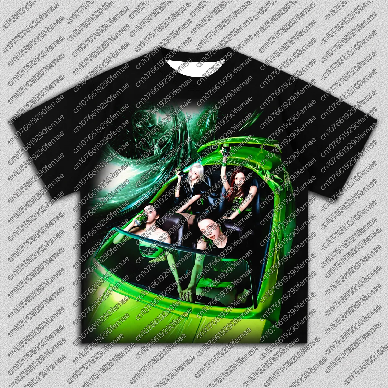 Kaos AESPA Wanita Lengan Pende - Streetwear Brand Graphic Designer ulasan dan harga